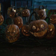 These pumpkins are the perfect example of scary, but not too scary.